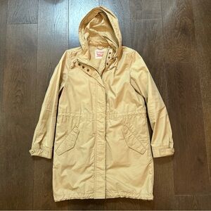 Levi’s Women’s Jacket XS Beige 100% Cotton Canvas Zip Up Hooded Field Jacket